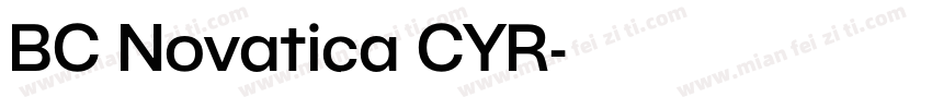 BC Novatica CYR字体转换